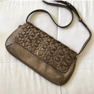 PATRICIA NASH Chain-Link Baku Metallic Crossbody Purse